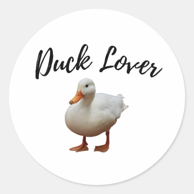 Sticker Rond Canard blanc mou (Devant)