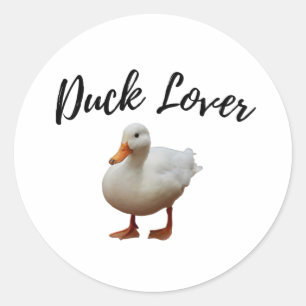 Sticker Rond Canard blanc mou