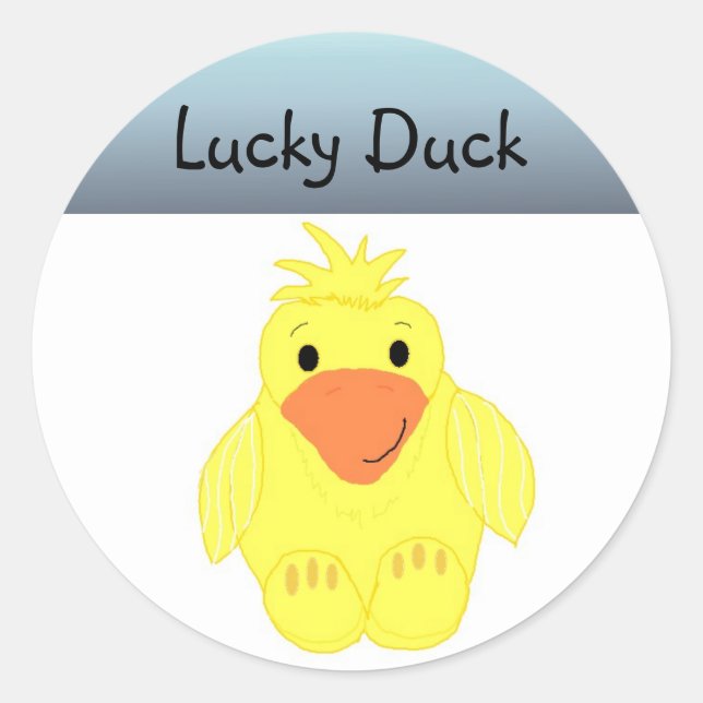 Sticker Rond Canard Chanceux (Devant)