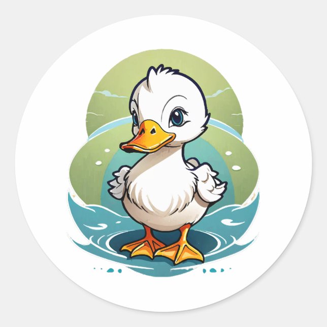 Sticker Rond canard-colvert (Devant)