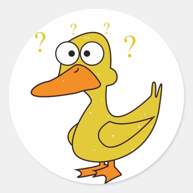 Sticker Rond Canard confus (Devant)