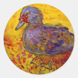 Sticker Rond canard de muscovy