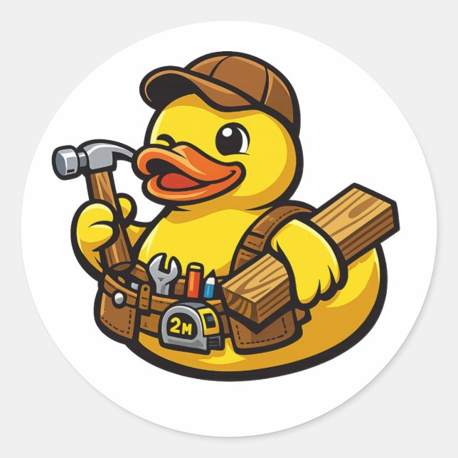 Sticker Rond Canard en caoutchouc charpentier (Devant)