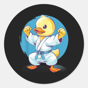 Sticker Rond Canard en caoutchouc Judo Nature Kickboxing Taekwo