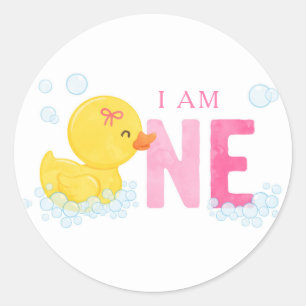 Sticker Rond Canard en caoutchouc premier anniversaire 