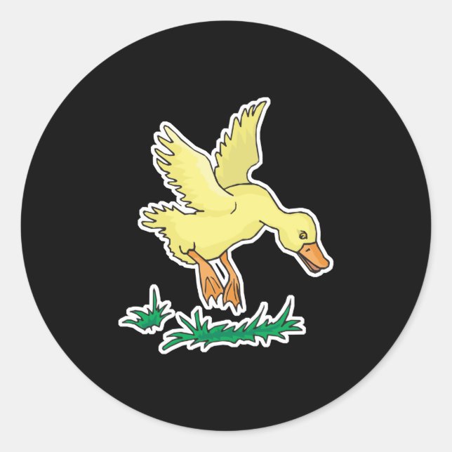 Sticker Rond canard jaune mignon (Devant)