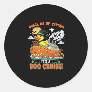 Sticker Rond Canards de croisière Boo Halloween Booze Croiseur