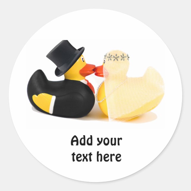 Sticker Rond Canards de mariage 3 (Devant)