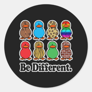 Sticker Rond Canards Différents