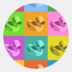Sticker Rond Canards en caoutchouc