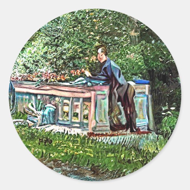 STICKER ROND CANAUX ET PENICHES (Devant)