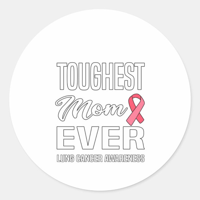 Sticker Rond Cancer Awareness Lung Cancer World Cancer Day (Devant)