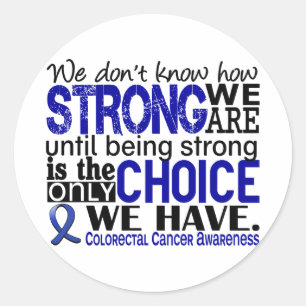 Sticker Rond Cancer colorectal Comme nous sommes forts