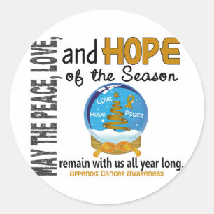 Sticker Rond Cancer d'annexe du globe 1 de neige de vacances de
