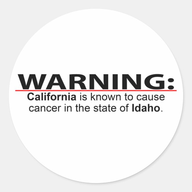 Sticker Rond Cancer de la Californie (Devant)