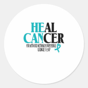 Sticker Rond Cancer de la guérison Cervical ovaire