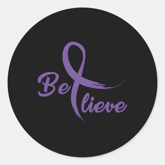 Sticker Rond Cancer de la pancréatique Lutte contre le cancer R (Devant)