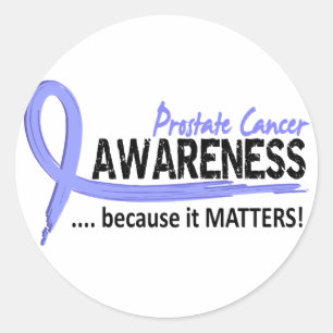 Sticker Rond Cancer de la prostate de la conscience 2