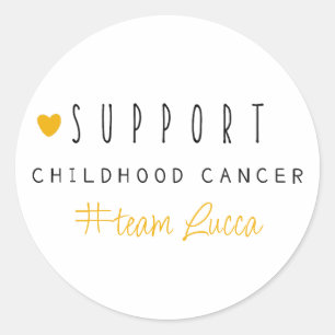 Sticker Rond cancer de l'enfance. #nom d'équipe personnalisé. A