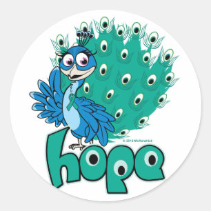 Sticker Rond Cancer de l'ovaire