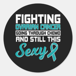 Sticker Rond Cancer de l'ovaire Inspirer les femmes Fête des mè