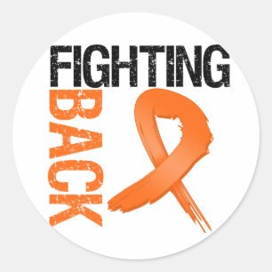 Sticker Rond Cancer de rein battant en retraite