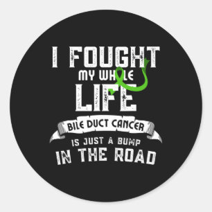 Sticker Rond Cancer des voies biliaires, un obstacle sur la rou