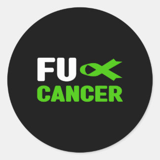 Sticker Rond Cancer du col de l'utérus - Conscience du cancer d