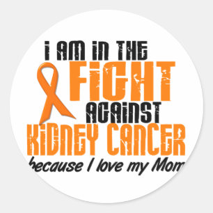 Sticker Rond CANCER DU KIDNEY Dans La Lutte Pour Ma Mère 1
