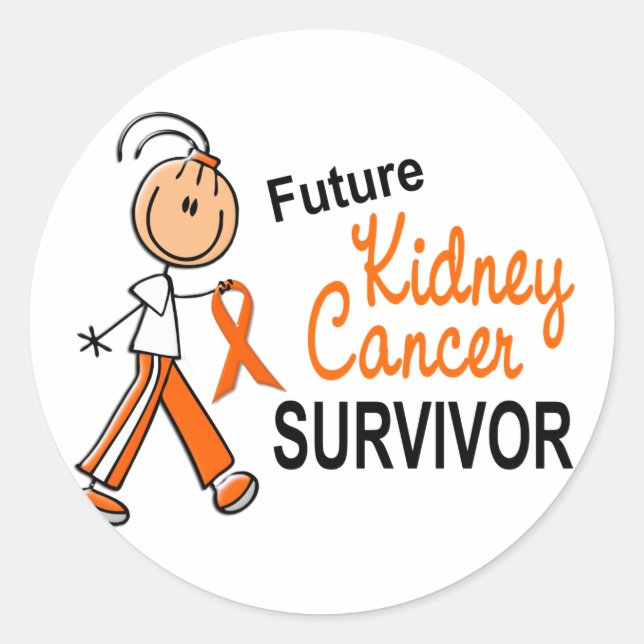 Sticker Rond Cancer du rein Futur Survivant SFT (Devant)