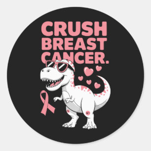 Sticker Rond Cancer du sein de l'écrasement Mois de sensibilisa