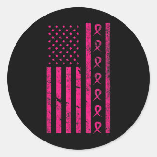 Sticker Rond Cancer du sein - Indicateur de la sensibilisation 