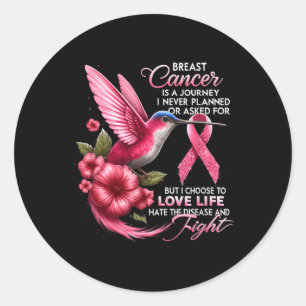 Sticker Rond Cancer Du Sein Le Cancer Du Sein Est Un Voyage Que