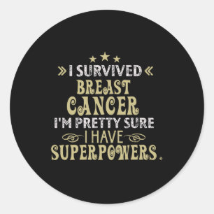 Sticker Rond Cancer du sein Survivant I Survié Maladie Cancer A