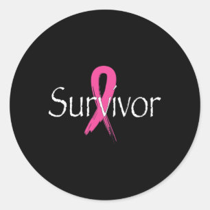 Sticker Rond Cancer du sein Survivant Mois de sensibilisation a