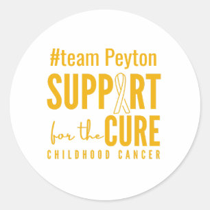 Sticker Rond cancer enfant nom personnalisé soutien cure Sticke