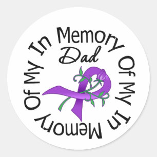 Sticker Rond Cancer pancréatique en mémoire de mon père