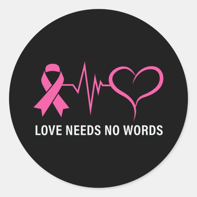 Sticker Rond Cancer Pink Ribbon Sensibilisation au cancer (Devant)