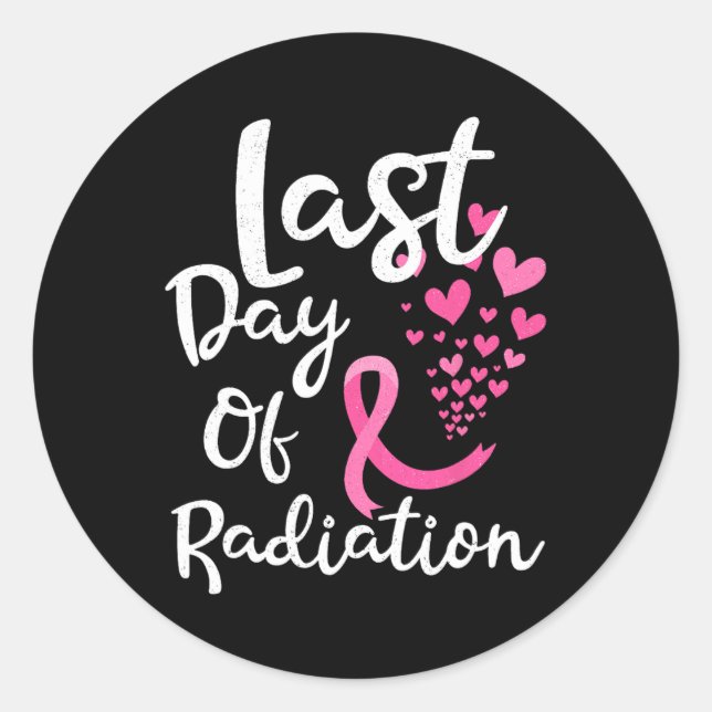 Sticker Rond Cancer Radiothérapie Dernière journée de rayonneme (Devant)
