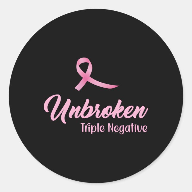 Sticker Rond Cancer Respiration ininterrompue triple négatif (Devant)