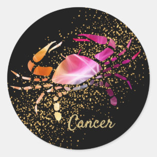 Sticker Rond Cancer - Symbole zodiaque