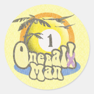 Sticker Rond Cancer testiculaire Humour survivant