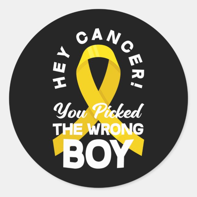 Sticker Rond Cancer Vous Avez Choisi Le Mauvais Garçon Cancer E (Devant)