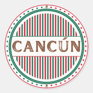 Sticker Rond Cancun City Pride Emblem – Mexican Identity