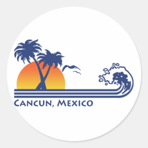 Sticker Rond Cancun Mexique