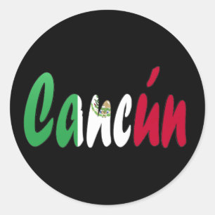 Sticker Rond Cancun, Mexique