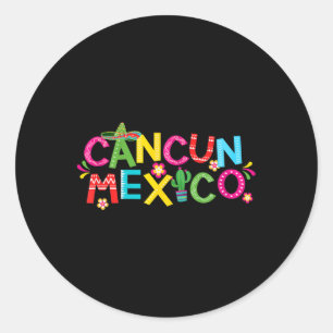 Sticker Rond Cancun Mexique 1