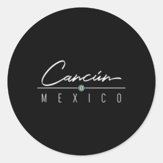 Sticker Rond Cancun Mexique pour