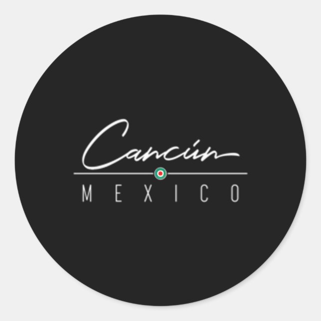 Sticker Rond Cancun Mexique pour (Devant)