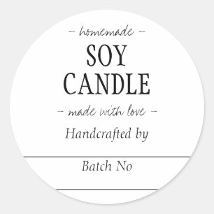 Sticker Rond CANDLE SOY artisanal fait maison